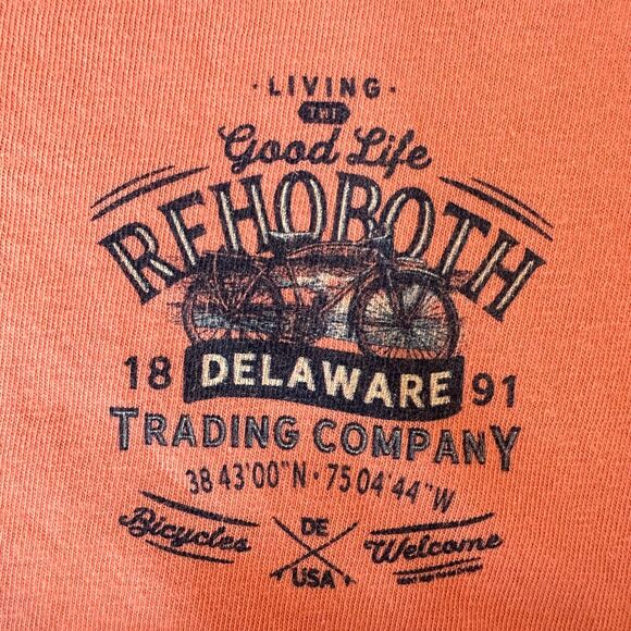 Living The Good Life Rehoboth Beach Delaware T-Shirt Clay Color Size Medium M - Picture 3 of 6